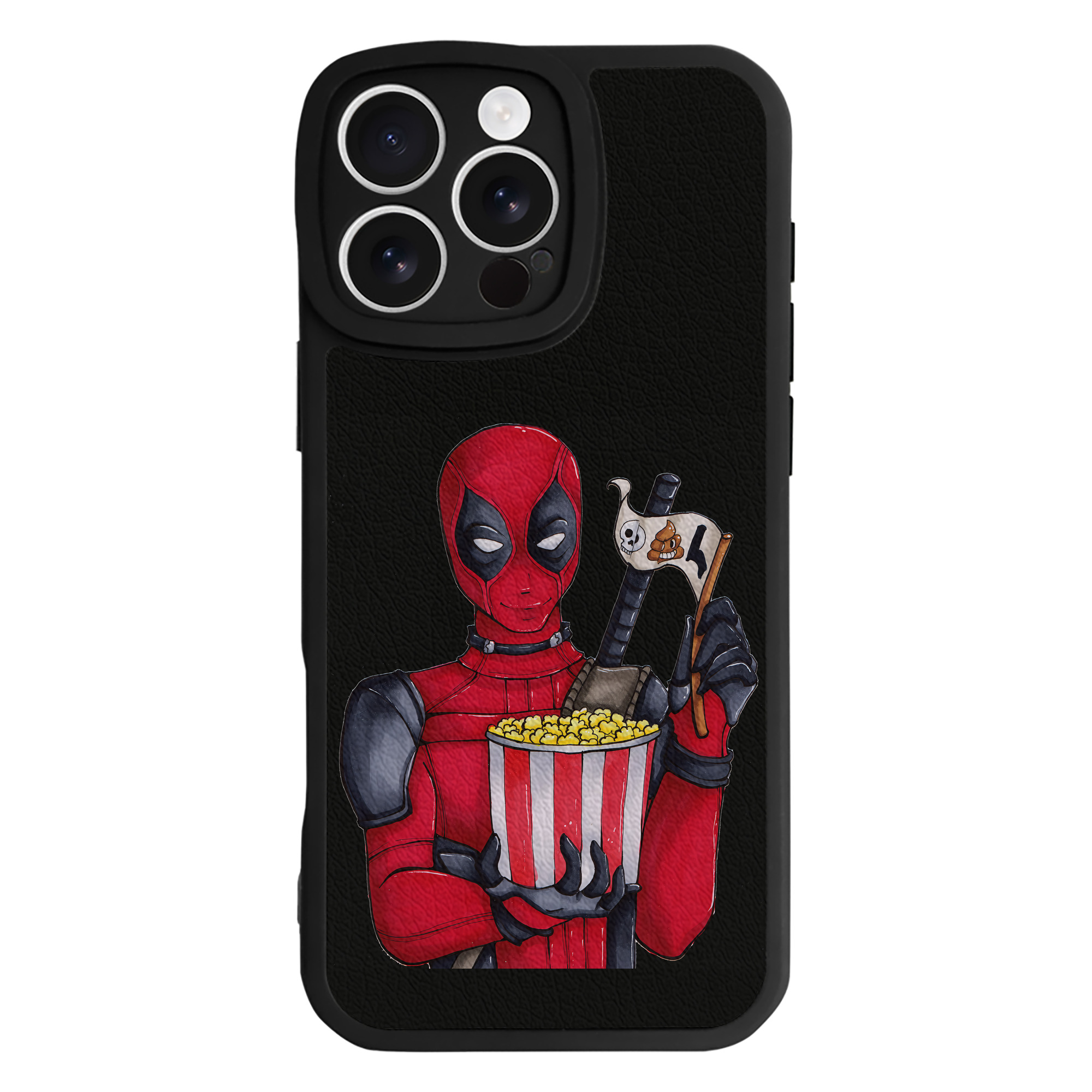 （画像用） Deadpool デッドプール 【iPhone 16シリーズ対応】シリコンスマホケース（レザー調） 材質：シリコン